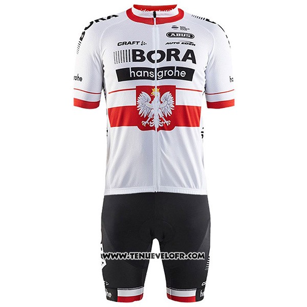 2017 Maillot Ciclismo Bora Champion Pologne Manches Courtes et Cuissard